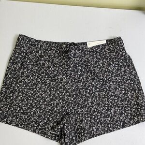 American Eagle Outfitters Black Floral Swim Trunks